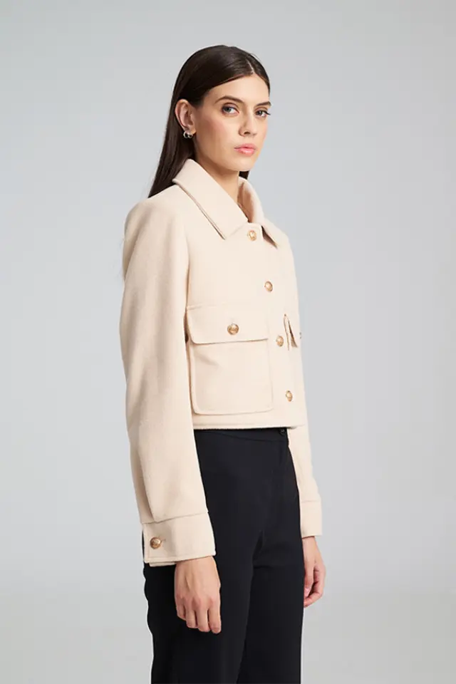 Κοντό jacket με χρυσά κουμπιά TUNIC - XS 2