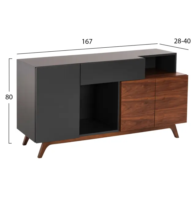 ΜΠΟΥΦΕΣ FB99747 MDF ΜΕ ΚΑΡΥΔΙ & ΣΚΟΥΡΟ ΓΚΡΙ ΚΑΠΛΑΜΑ 167x28-40x80Υεκ. 2