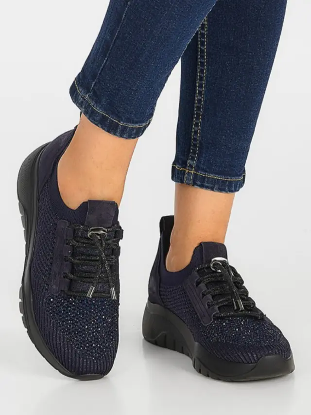 Gabor Sneakers Γυναικείο δέρμα/ύφασμα Μπλέ GAB/73455 46-ATLANTIK 2