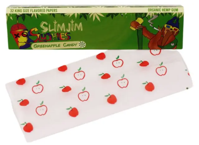 Slim Jim Χαρτάκια King Size Slim 32φ. - Greenapple Candy