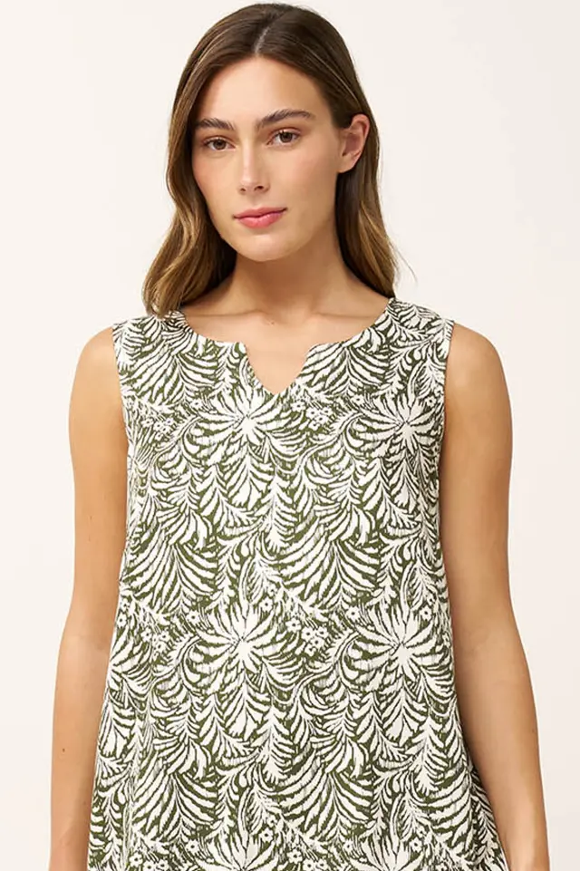 Καλοκαιρινό Αμάνικο Jungle Φόρεμα Vamp 24443 GREEN IVY 2