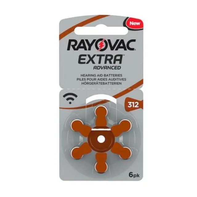 Μπαταρία Ακουστικών Βαρηκοΐας Rayovac Extra Advanced 312 (6 τεμ.) N35800