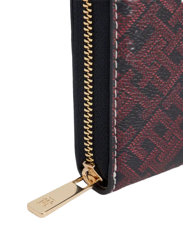 Tommy Hilfiger Γυναικείο Μεγάλο Πορτοφόλι Th Icon Lrg Za Μπορντό 3