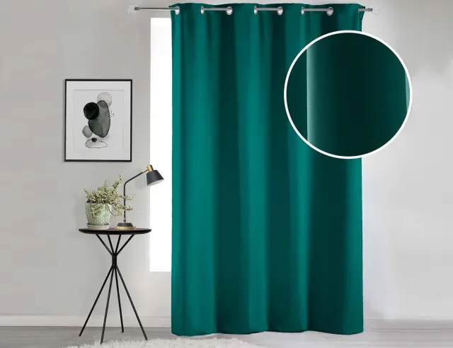 Κουρτίνα Συσκότισης Occult Douceur d'intérieur με τρουκς και διαστάσεις 135x280cm - Emerald Green 1609723 2
