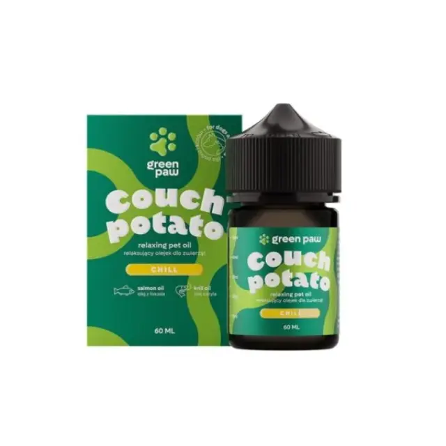 Green Paw Couch Potato Χαλαρωτικό Έλαιο Κατοικίδιων 60ml Μονόχρωμο 2