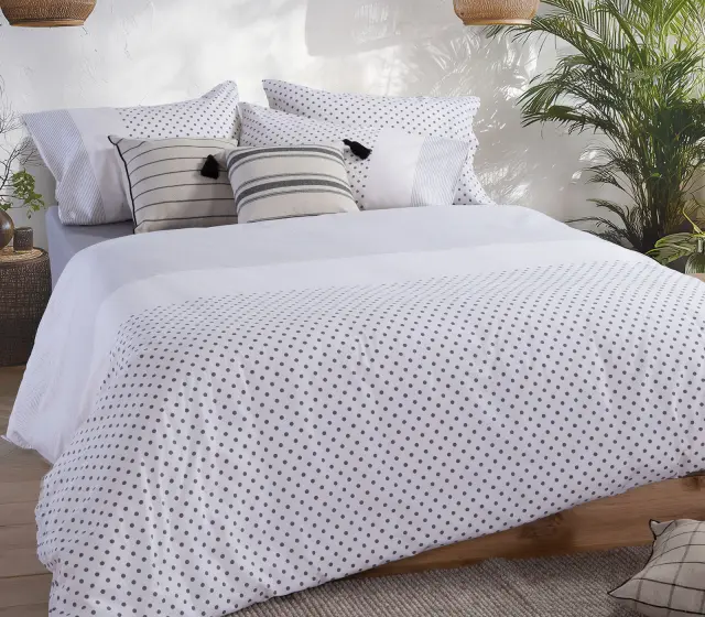 ΣΕΤ ΣΕΝΤΟΝΙΑ ΒΑΜΒΑΚΕΡΑ ΔΙΠΛΑ DONTER 26 200Χ270 NEF-NEF HOMEWARE, 100% ΒΑΜΒΑΚΙ - ECRU/ANTHRACITE (039690)