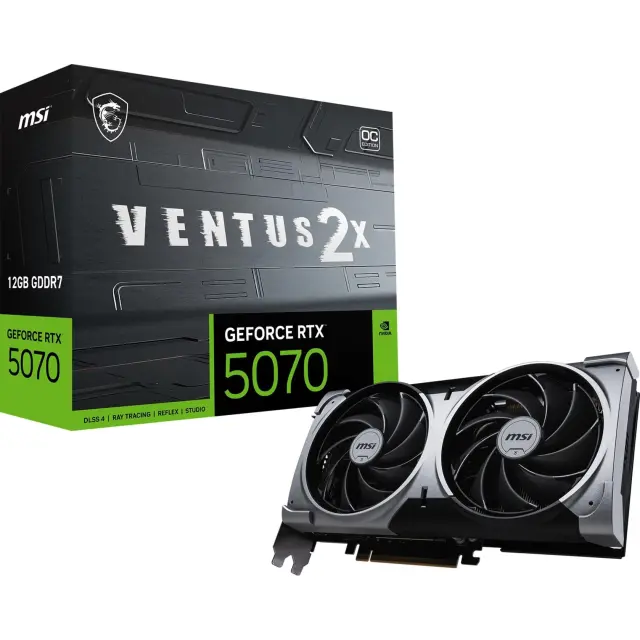 MSI GeForce RTX 5070 12G VENTUS 2X OC (DLSS 4, 3x DisplayPort, 1x HDMI 2.1)