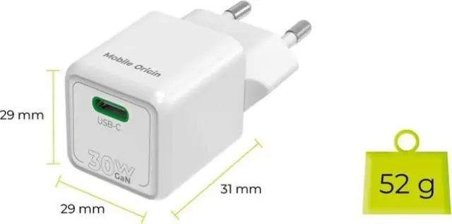 Mobile Origin 30W Mini Charger PW23 - USB-C 2