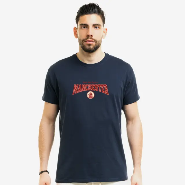 T-shirt Noshame® Navy με τύπωμα Manchester - 122561 - XXL
