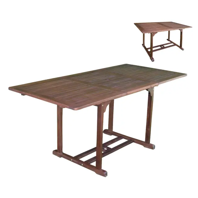 Τραπέζι GARDEN 120+50x80cm Επεκτ.Acacia