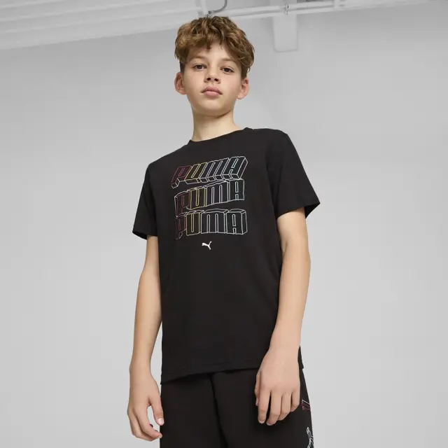 Puma Logo Lab T-Shirt ΠΑΙΔΙΚΗ ΜΠΛΟΥΖΑ (685788-01) - Μαύρο - 7-8 ετών