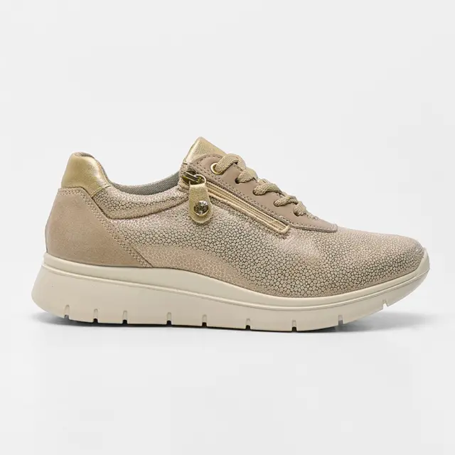 Imac Sneakers Γυναικείο δέρμα Ασημί IMA/756260 PLATINO - 37