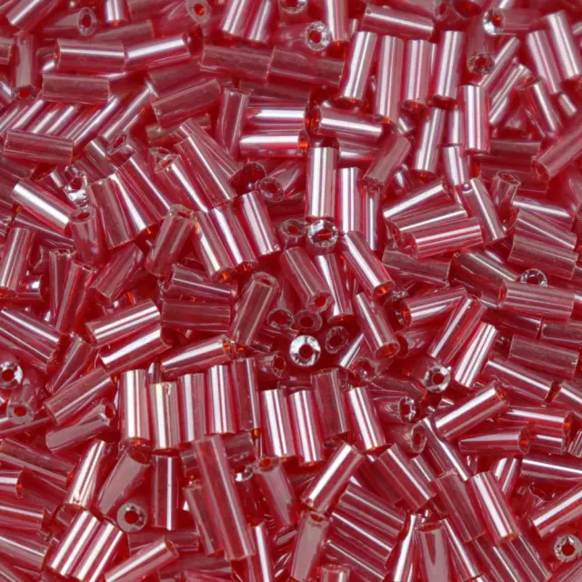 Χάντρα Glass Bugles Pearl Luster Red 5mm - 25gr