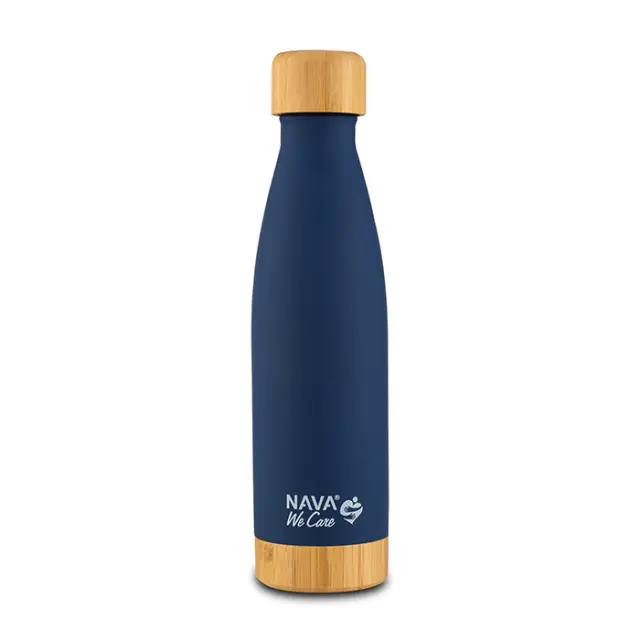 Nava Μπουκάλι Θερμός Ανοξείδωτο Μπλε Σκούρο 500ml