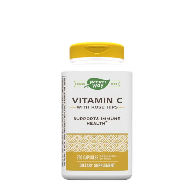 Nature's Way Vitamin C with Rose Hips 250 Capsules