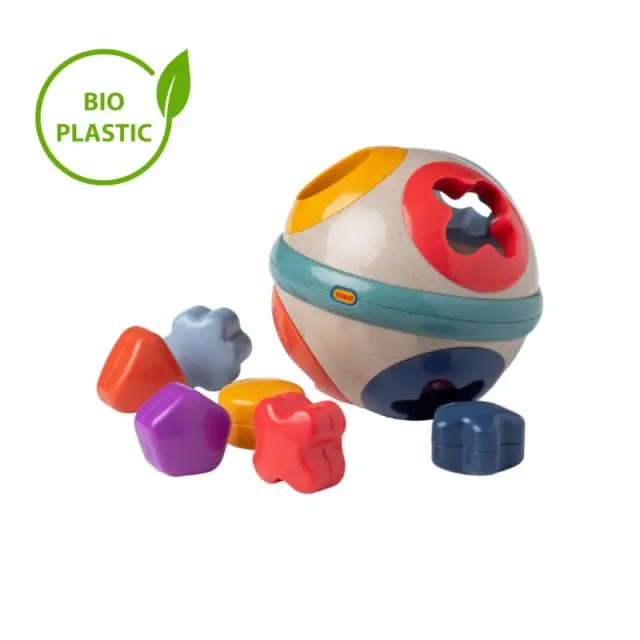 Tolo Toys: Μπάλα με σχήματα-κουδουνίστρες από βιοδιασπώμενο πλαστικό (12+ μηνών) TL-76004