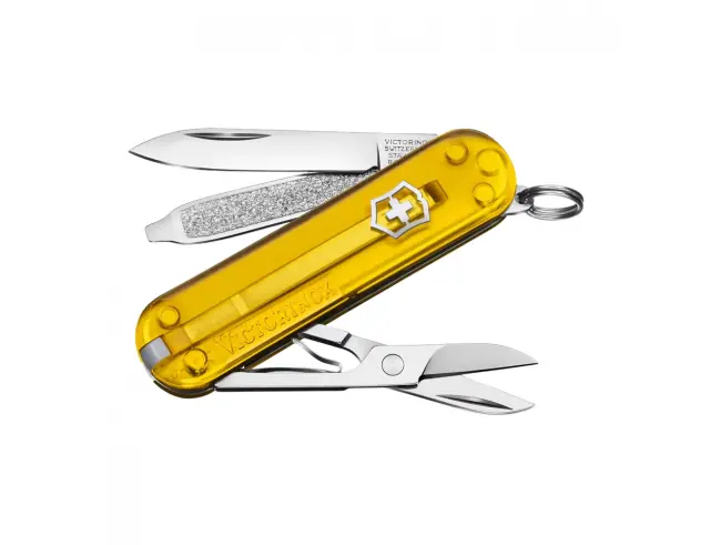 Ελβετικός Σουγιάς Victorinox Classic SD Transparent με 7 λειτουργίες και μήκος 5.8cm - Tuscan Sun0.6223.T81G