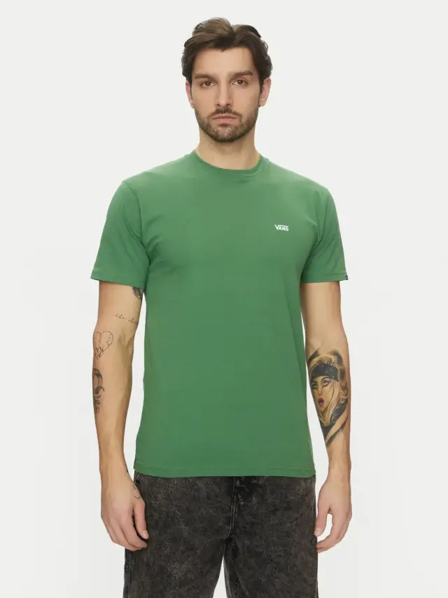 Vans - Ανδρικό T-shirt Κοντομάνικο Left Chest Logo Tee Regular fit VN0A3CZE-BR1 Πράσινο - S