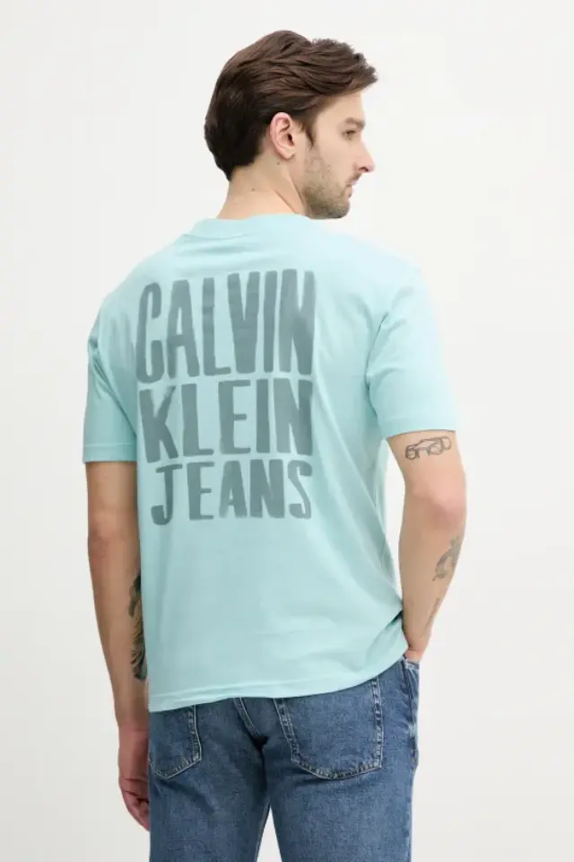 Calvin Klein - Ανδρικό T-shirt Back Logo Regular Fit J30J327523-MR5 Τιρκουάζ 3