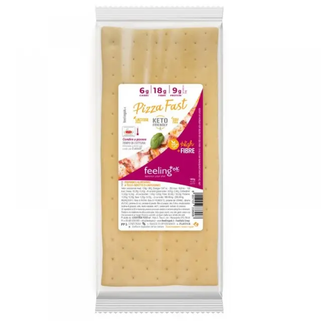 Βάση πίτσας με φυτικές ίνες, Italian Pizza Fast, FeelingOk, 180γρ