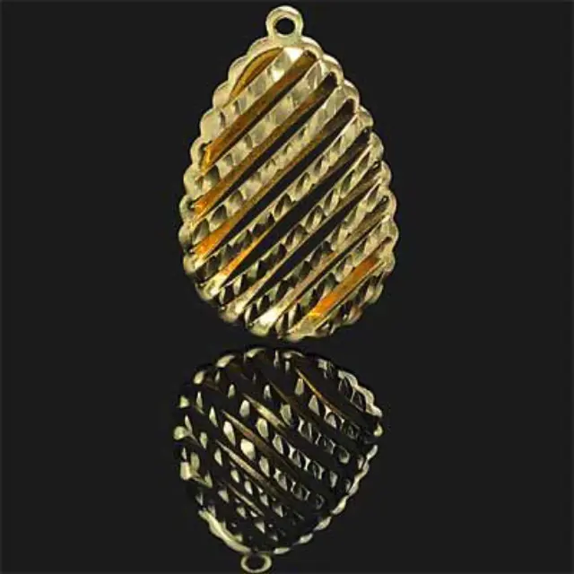 Διακοσμητικό 18K Forever Gold Κρεμαστό Δάκρυ Puffy 30x21mm - 1τεμ