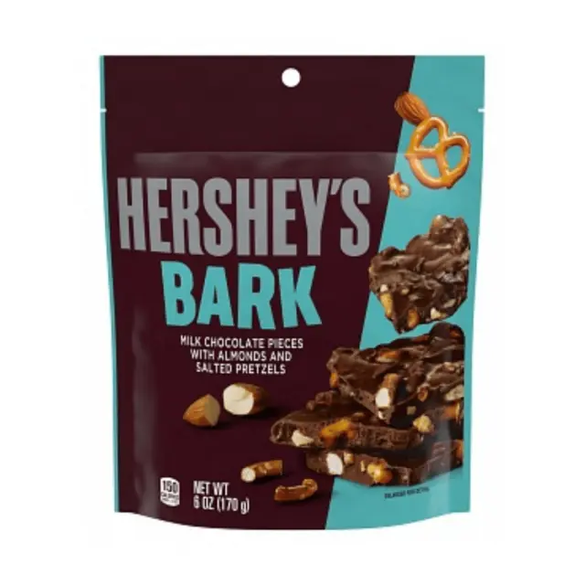 Hershey's Bark With Almonds & Salted Pretzels 170gr (ΠΡΟΣΟΧΗ λιώνει!) (Aνάλωση κατά προτίμηση πριν από 28/02/27)
