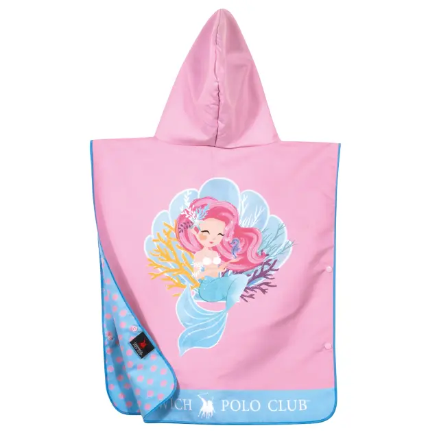 Πόντσο Παιδικό 50x115 2 Οψεων Greenwich Polo Club 4041 Pink 100% Microfiber 2