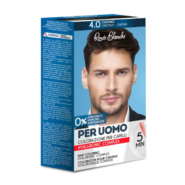 Renee Blanche Per Uomo Tintura - For Men Dye Natural Dark Brown - Βαφή Μαλλιών για Άνδρες 4.0 - Φυσικό Κασταντό Σκούρο