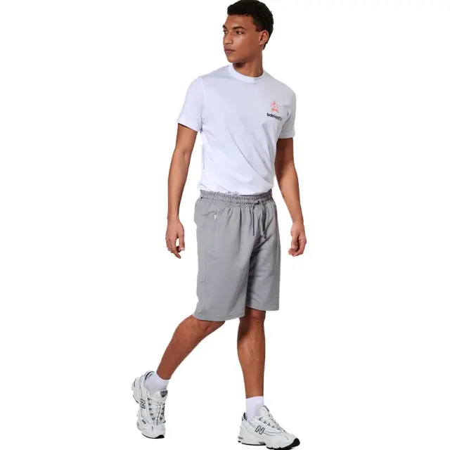Body Action Men's Essentials French Terry Shorts Γκρι Σκούρο 033616-03A (Body Action) 2