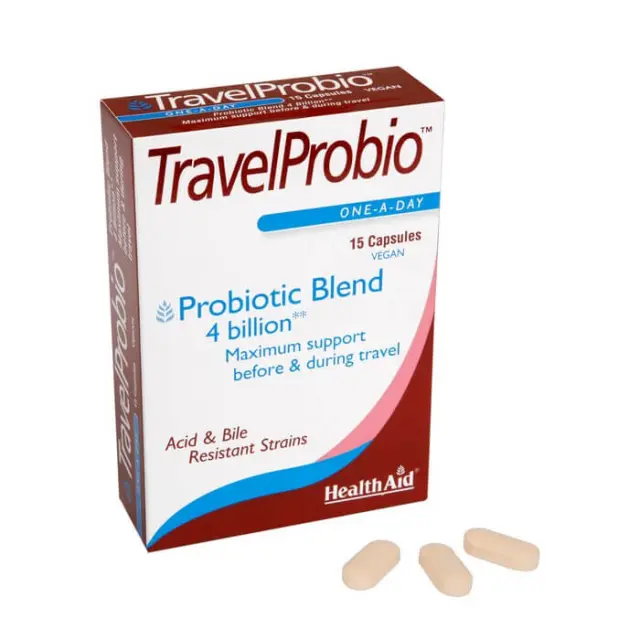 Health Aid TravelProbio με Προβιοτικά και Πρεβιοτικά 15 κάψουλες