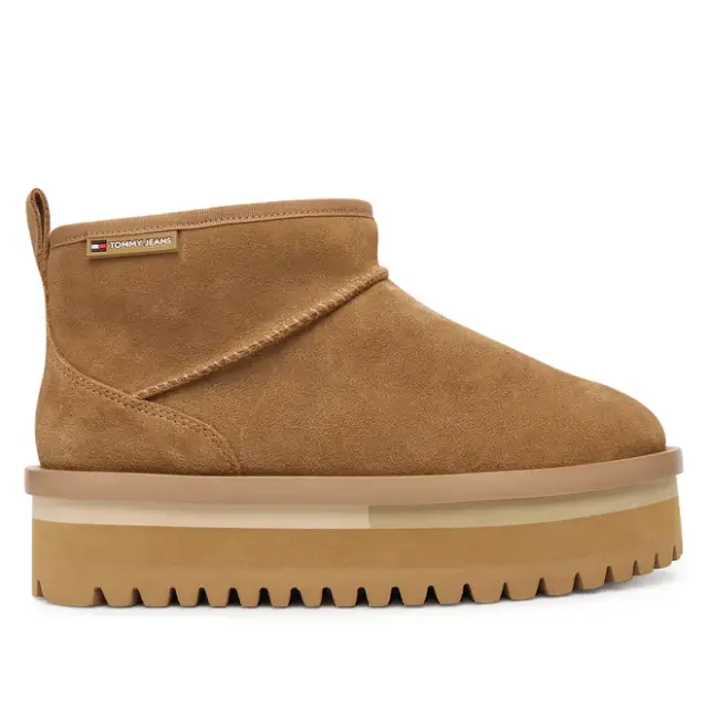 Γυναικεία Δερμάτινα Μποτάκια Tommy Hilfiger Snow Boot Suede EN0EN02841-RBH Ταμπά Ταμπά - 36