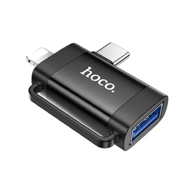 Hoco Otg 2in1 Μετατροπέας Lightning / USB-C male σε USB-A female 1τμχ UA31F 3