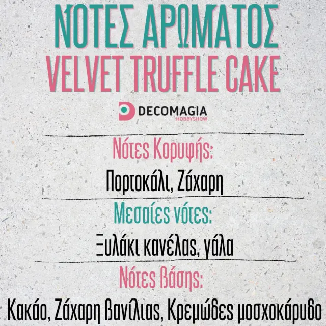 Άρωμα για κερί και σαπούνι 50ml, Velvet Truffle Cake 2