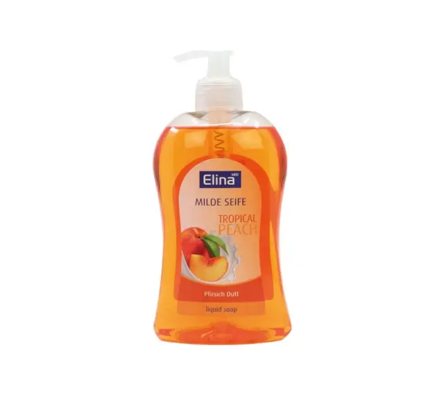 Υγρό Σαπούνι Elina 500ml Ροδάκινο Με Δοσομετρητή