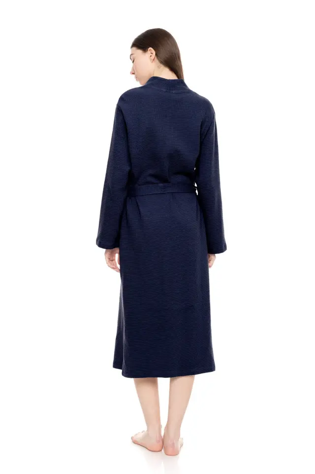WN-1240 - Yacht Blue - ROBE LONG WAFFLE NOS 2