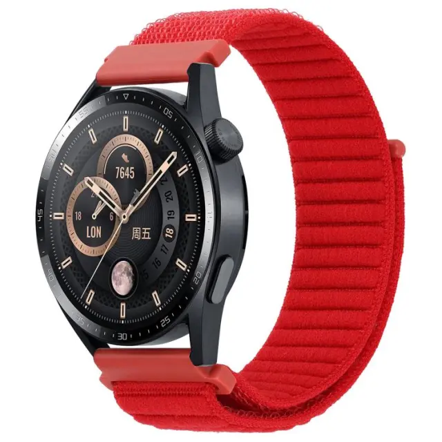 Nylon Wave Texture Λουράκι για Smartwatch 20mm-Red OEM