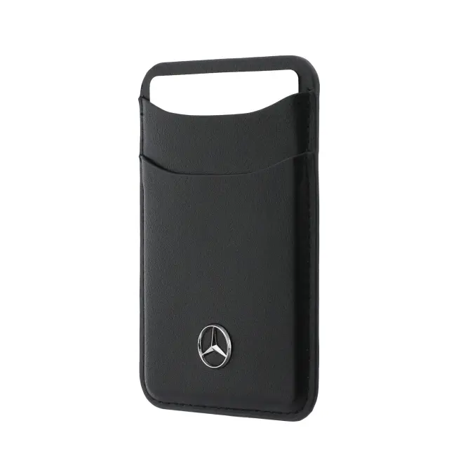Mercedes PU Leather MagSafe Card Holder Wallet Black 2