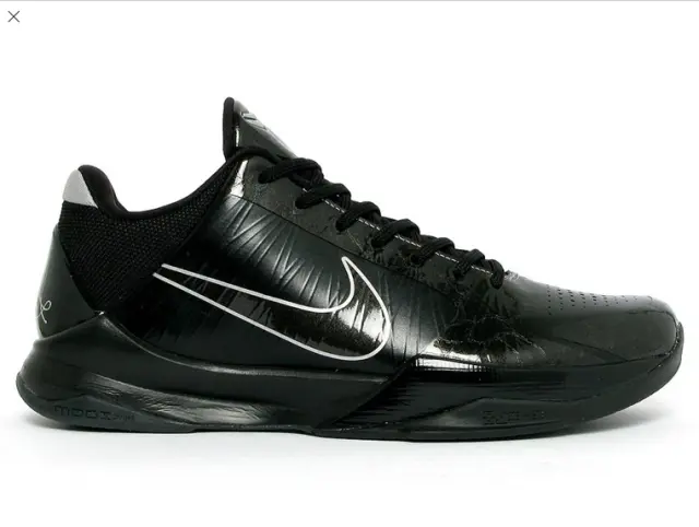 Nike Kobe 5 παπούτσια μπάσκετ Nike Air Zoom Kobe 5 Black Out Mtllc Slvr Drk Gry 386429-003 (2011) - 42