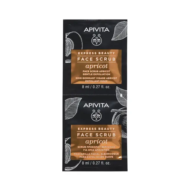 Apivita Scrub Προσώπου σε Gel για Kανονικές/Ξηρές Επιδερμίδες Ήπιας Απολέπισης με Βερύκοκο 16ml