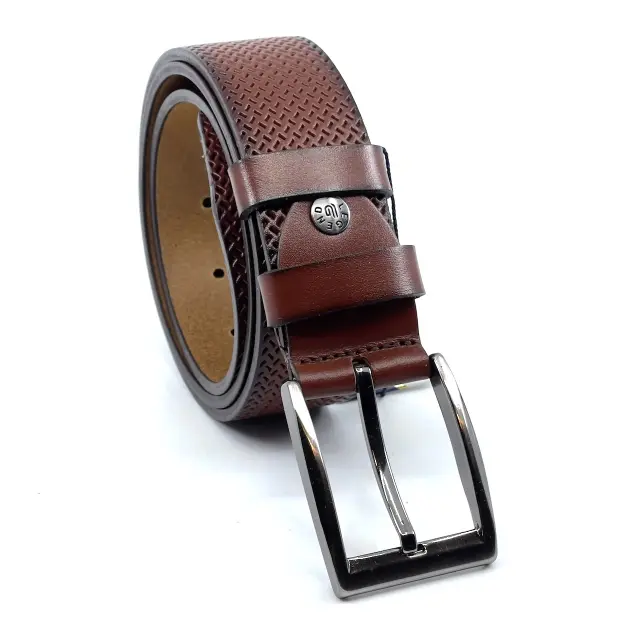 Κονιάκ Δερμάτινη Ζώνη Full Grain 4 cm 3