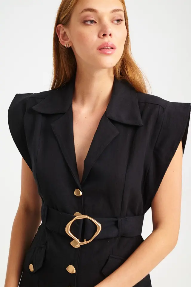 Μίνι Φόρεμα με Χρυσές Λεπτομέρειες CLOE DRESS - XL 2