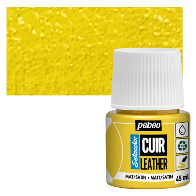 Pebeo Χρώμα Δέρματος Setacolor Leather - 02 Vivid Yellow - 45ml