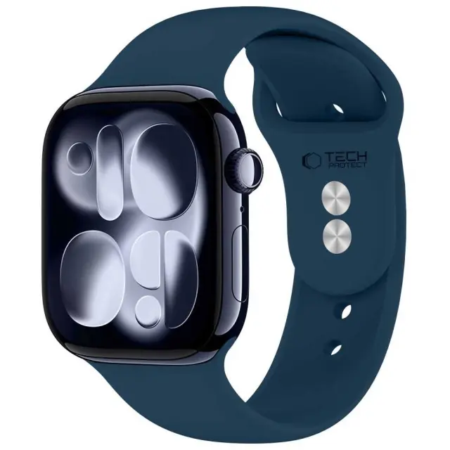 Tech-protect Silicone Apple Watch 8 / 9 / 10 / 11 / 12 / Se / Ultra (44 / 45 / 46 / 49 Mm) Navy Blue