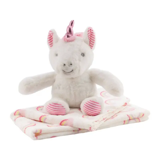 FreeON Free2Play My Cuddly Friend Κουβέρτα Αγκαλιάς 90x75cm με Λούτρινο Μονοκεράκι Eli 0+ Μηνών