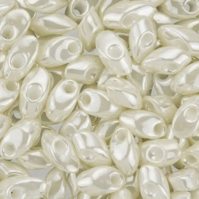 Χάντρα Miyuki Long Magatama 4x7mm - LMA-591 - Pearl Ceylon ~10gr
