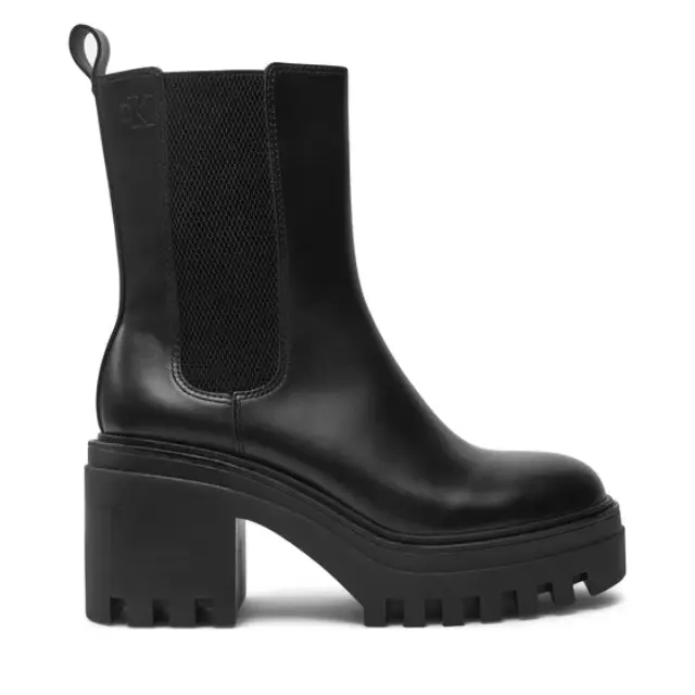 Γυναικεία Δερμάτινα Μποτάκια Calvin Klein YW0YW01547-0GJ Μαύρα Μαύρο - 39