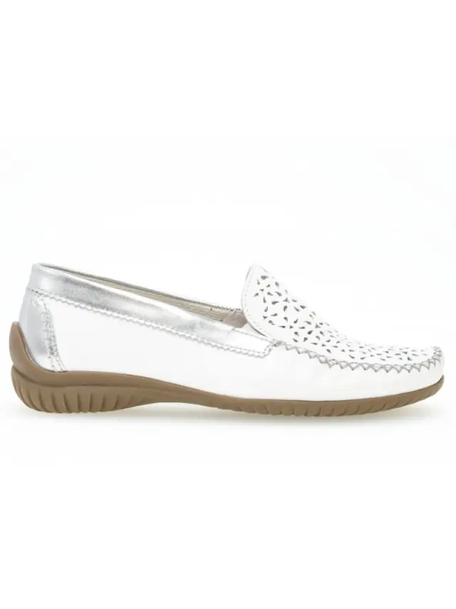 Gabor Μοκασίνια-Loafers Γυναικείο δέρμα Άσπρο GAB/46094 51-WEISS 3