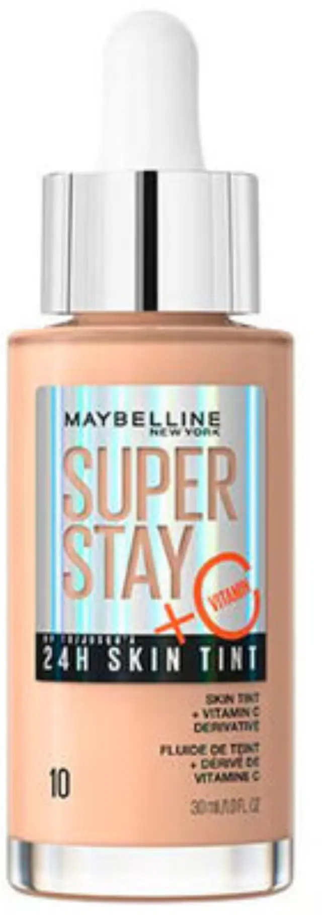 Maybelline Super Stay 24h Skin Tint With Vitamin C Liquid Foundation 30ml | Απόχρωση 10