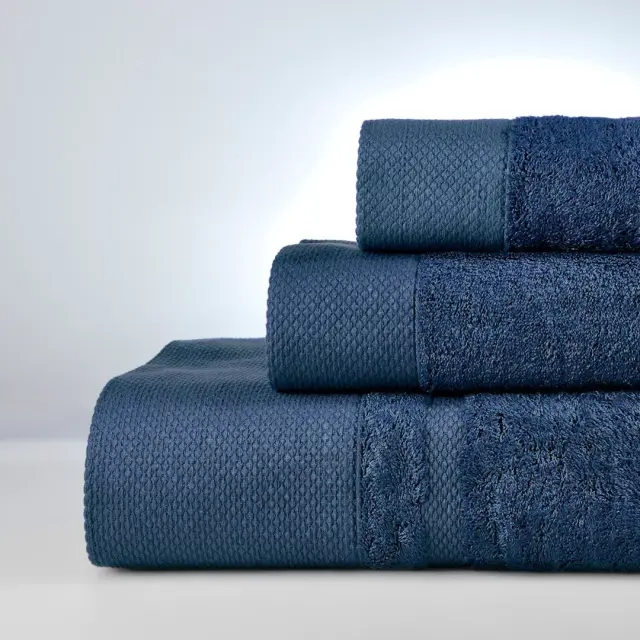 Σετ πετσέτες 600gsm New Rosa Navy Blue Σετ 3ων τεμαχίων (30x50, 50x90, 100x150)