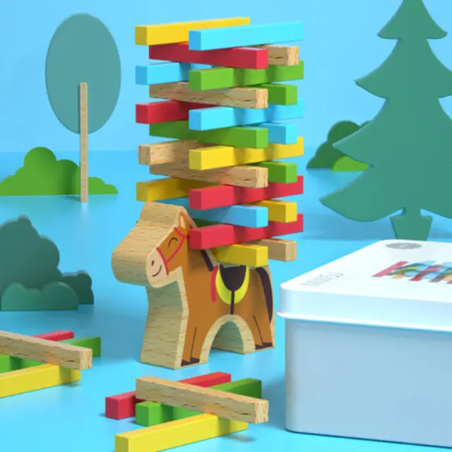iwood mini Wooden Game: Balancing Animal with Sticks 3